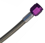 Zex AN-4 Steel Braided Connection Hose (Purple Ends)